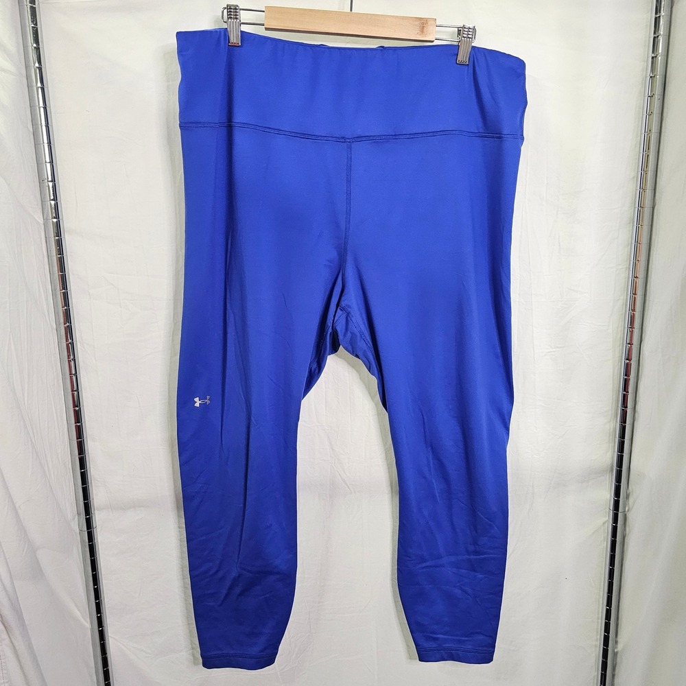 Under Armour ColdGear Compression Leggings Royal Blue Womens 3X Plus Size Tights